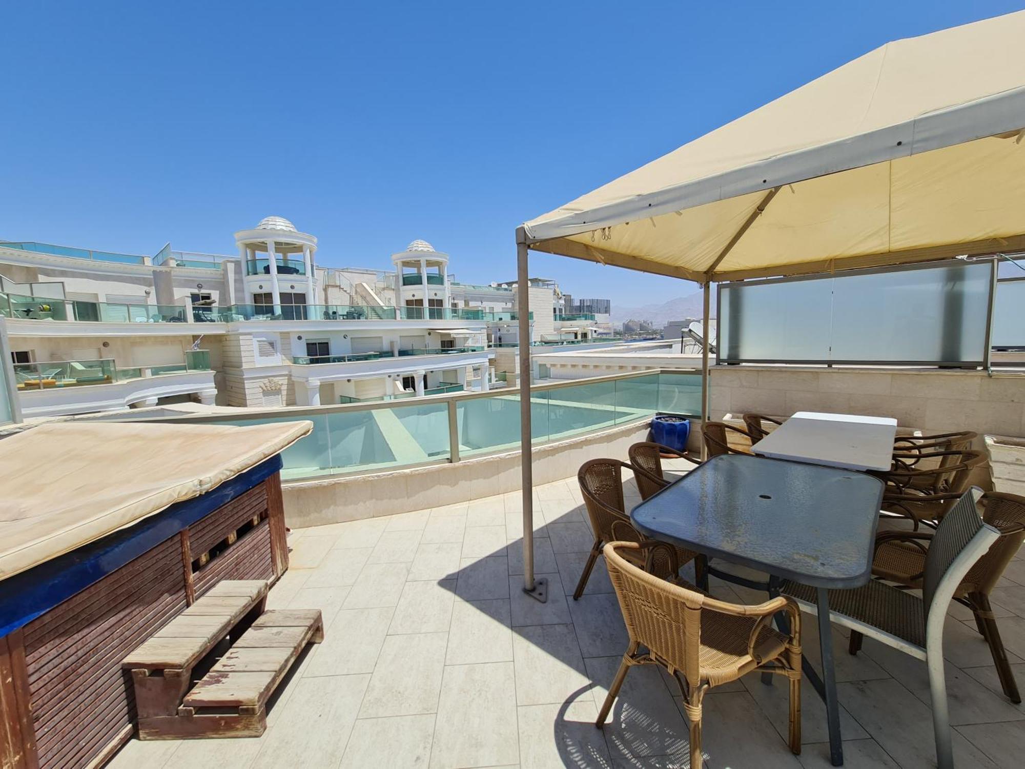 Palmore Top Luxury Penthause With Juccuzi First Line Of The Seaside Appartement Eilat Buitenkant foto